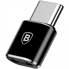 Перехідник адаптер BASEUS Micro-USB to Type-C Male Adapter Converter Чорний (CAMOTG-01)