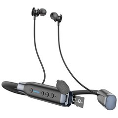 Бездротові навушники з мікрофоном вакуумні bluetooth для бігу для спорту з MicroSD картою пам'яті HOCO ES62 Pretty Чорний