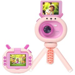 Дитячий фотоапарат з фронтальною камерою та штативом S2 Фіолетовий 44681