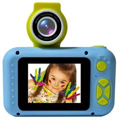 Дитячий фотоапарат з висувним об'єктивом, підтримкою карти пам'яті XO XJ02 Блакитний