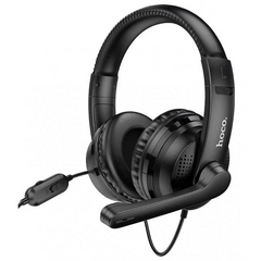 Ігрові геймерські навушники для ПК стерео накладні з мікрофоном HOCO Gaming W103 Чорні