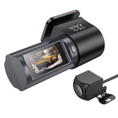 Автомобільний відеореєстратор з дисплеєм та камерою заднього виду HOCO DV8 Чорний 47023