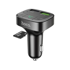 Автомобільний FM-Трансмітер модулятор в машину з швидкою зарядкою Bluetooth Hoco Hoco E59 |2USB 3.1А QC3.0| Чорний