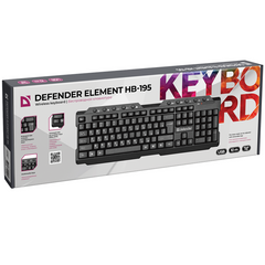Клавіатура безпровідна DEFENDER Element HB-195 |UKR/RU/EN| Чорний