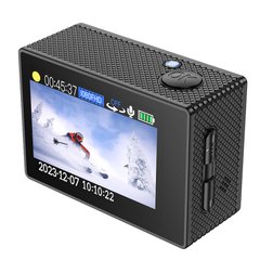 Спортивна екшен-камера з кольоровим екраном HOCO DV100 |64GB/1080P/30fps/Wi-Fi| Чорний