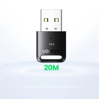 USB-блютуз адаптер для комп'ютера, ноутбука UGREEN CM748 |Bluetooth 5.4| Чорний