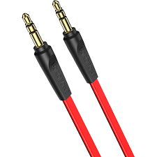 Аудіо-кабель плоский двокольоровий 2m BOROFONE BL6 AUX audio cable Чорно-Червоний