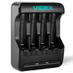 Зарядний пристрій для акумуляторів VIDEX VCH-N401 Чорний