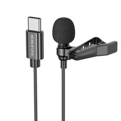 Мікрофон петличний нагрудний Type-C BOROFONE BFK11 |2м| Чорний