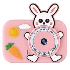 Дитячий фотоапарат з фронтальною камерою, силіконовим чохлом та підтримкою карти пам'яті Y8S Рожевий 41274